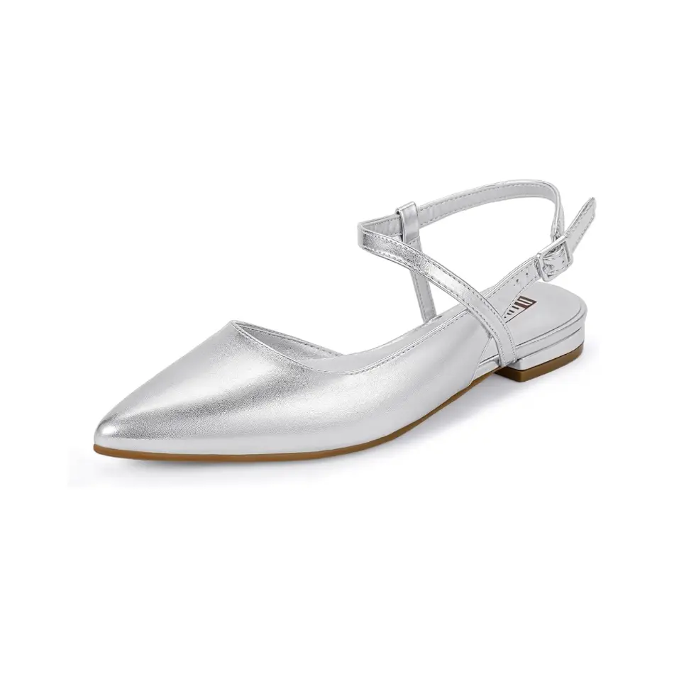 white christmas dresses Trendy Sling Back Flats | Cute Flats For Women main image 1