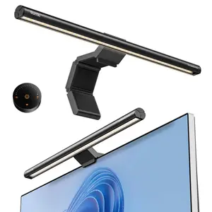 Quntis Monitor Light Bar with Remote Fit Curved Monitors Eye-Care Screen Light Bar tablelamp No Glare Work Office Gaming Desk Lamps Adjustable