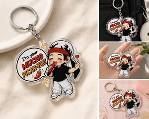 V Mucho Picante Acrylic Keychain, Decor Bag, Gift For Her, Gift For Army, Birthday Gift, Gift For BFF