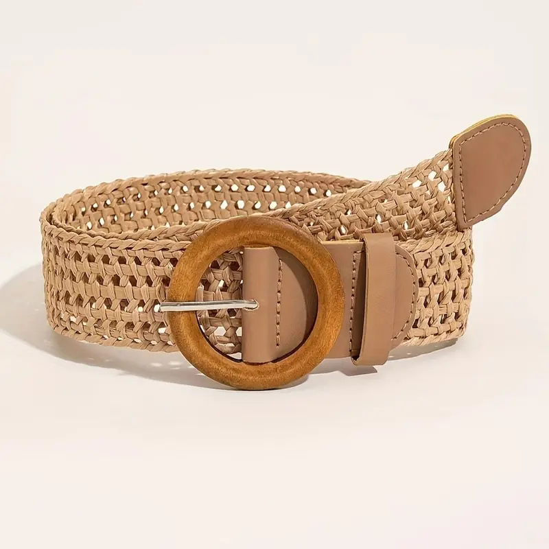 Women's Braided Waist Belt, Boho Braided Belts, Ethnic Belts, Vintage Cotton Linen Ethnic Style Decorative Waist Cinch, Daily Wear Fashion Accessory, 1 Piece