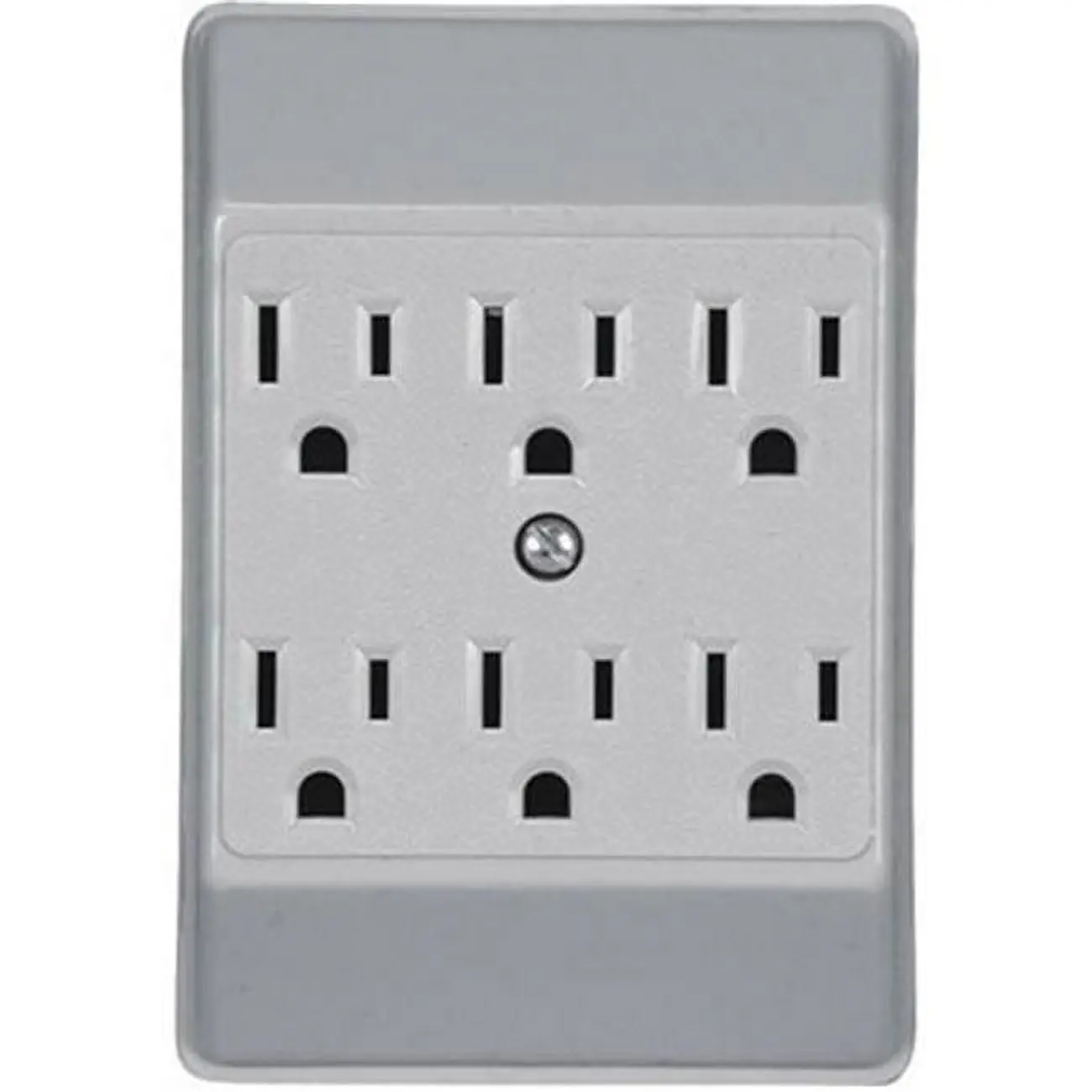 Cooper Wiring Multi-Outlet Sockets - 6-Outlet 3-Wire Ground Tap Wall Accessory, White, Wall Outlet Sockets
