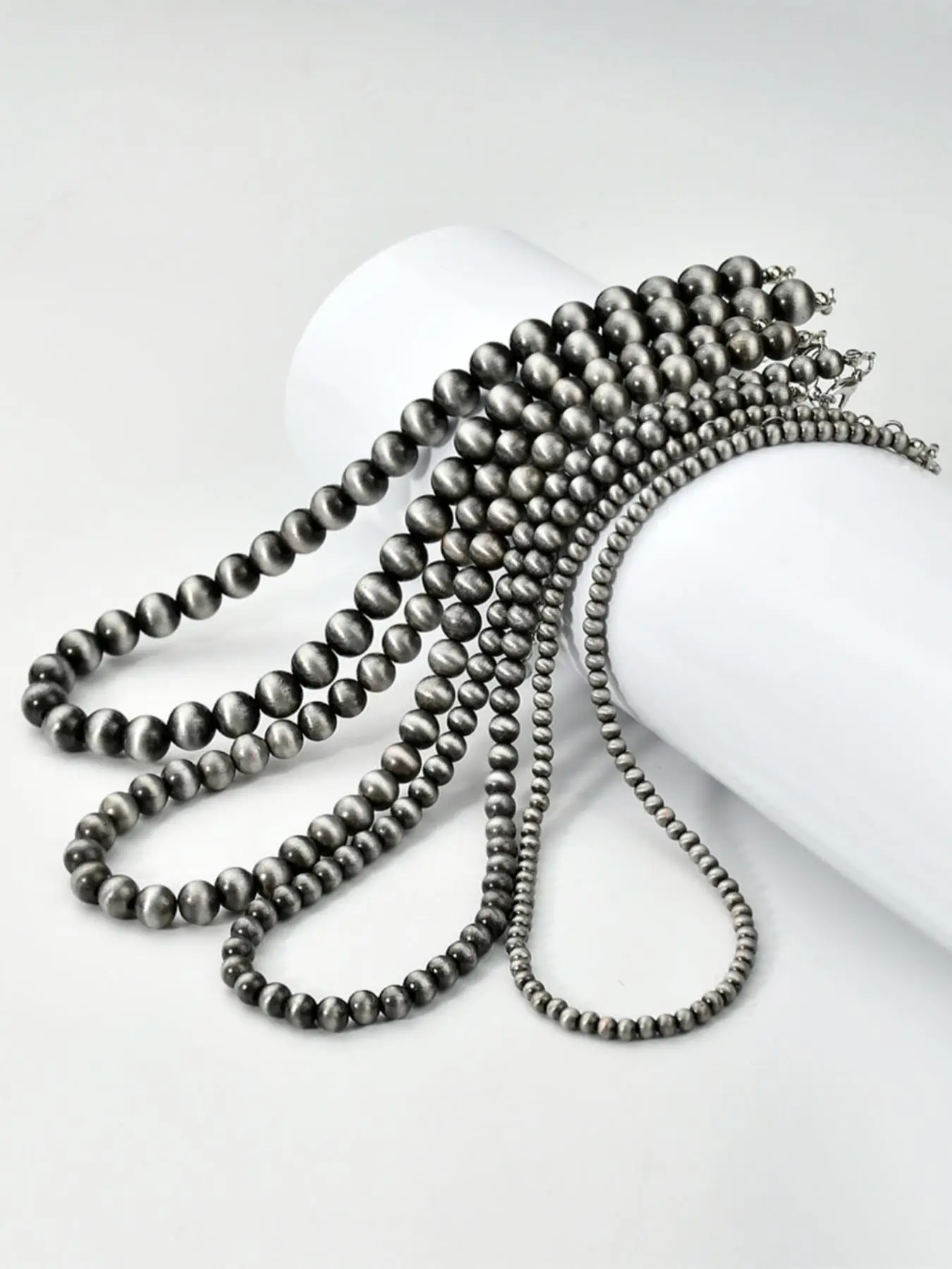 Vintage Navajo Pearls Beaded Necklace, Clavicle Chain Necklace, Retro Choker for Women for Gift, Cowgirl