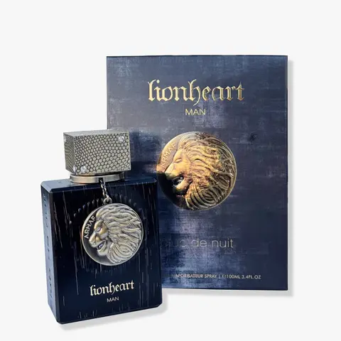 Armaf Club De Nuit Lionheart Eau de Parfum Spray for Men, 3.4 Oz - New Launch, Vanilla Scent, Single Item, Aromatic Fragrance