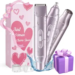 3-in-1 Electric Shaver Body Shaver/Trimmer,Ultimate Grooming Kit for Bikini, Chest, Legs, Intimate & Facial Hair Removal , For Men & Women ,IPX6, Convenient to carry for travel, Holiday Gift Set，Summer Sale