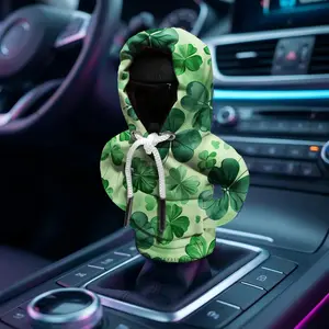 Jdm Car Interior Gear Shift Lever Cover, Clover Pattern Dust Proof Protector, Small Sweatshirt Style, Flower World Series