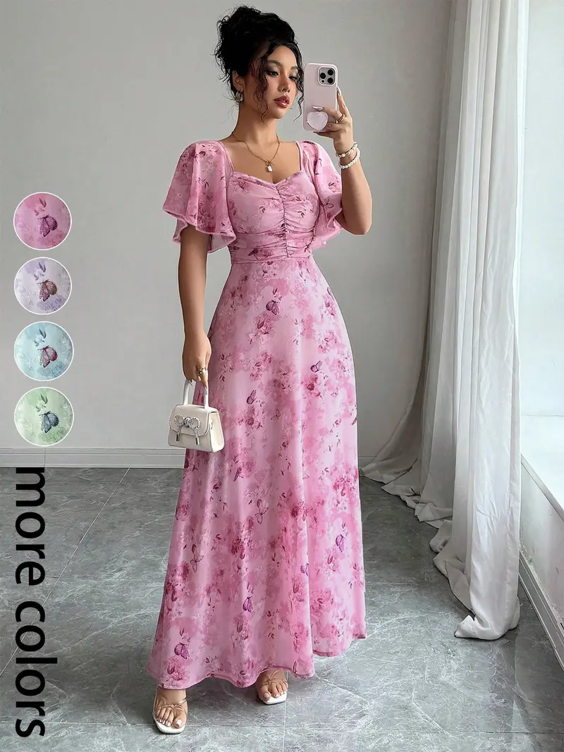 open lace back dress Plus Size Butterfly Prom Dress 14011 by Primavera Powder Blue / 16 main image 1