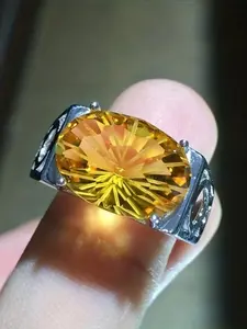 Men's Fashion Elegant Hollow Side Zircon Ring, Wedding Engagement Party Jewelry Gift, Trendy Jewellery Accessories, Business Style Accessories