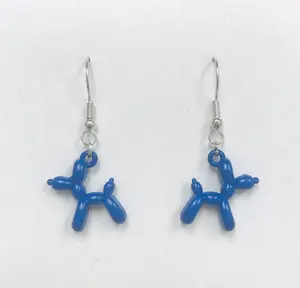 Royal Blue Balloon Dog Earrings