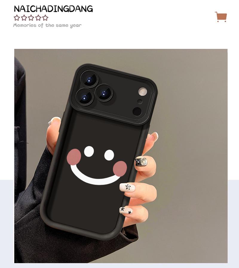 Cute Smiley Face Pattern Phone Case，Compatible with iPhone 11/12/13/14/15/16/17 Pro Max, 14/15/16 Plus, X, & XS Max models.   Shockproof full-coverage soft case.