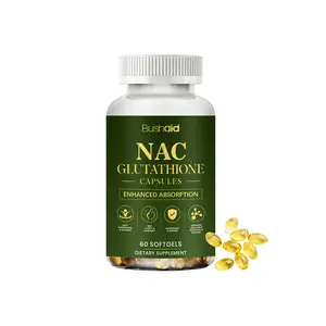 BushAid NAC Glutathione Antioxidant Supplement Capsules with Vitamin C Zinc Selenium Alpha Lipoic Acid, Supports Women’s Inner Wellness & Healthy Skin Appearance, 60 Capsules Per Box