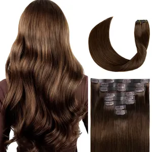 SOBEAUTY Seamless Clip In Hair Extensions Premium Quality Straight Remy Hair 8pcs 120g 16 inch - 22 inch long thick easy wear, for woman human hair springstatements