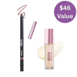 Lip Filler Shimmer Set Gloss Lipgloss Glazed Donut Enhancer & Bubblegum Liner Value Pack for Plump Glossy Lips