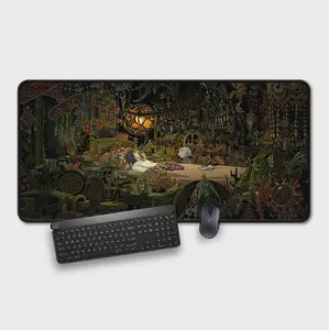 Castle Bedroom Gaming Mousepad - Medium, Large and Extra Large Sizes - Anti-Slip Rubber Base Anime Desk Pad