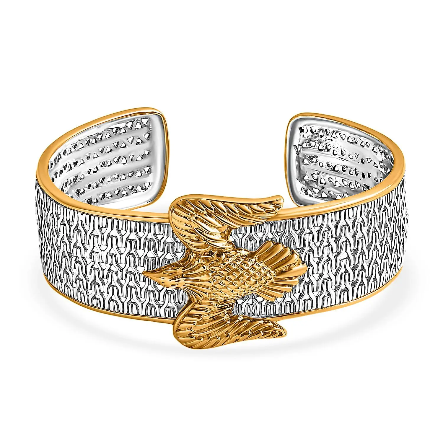 D'Joy Bali Legacy Tulang Naga Bangle Bracelet in 22K Vermeil YG Over and Sterling Silver (7.25 In) 29.25 Grams