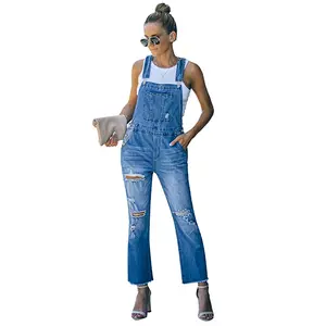 luvamia Jean Overalls Women's Distressed Ripped Jumpsuits Casual Stretch Denim Bib Overalls Jeans Pants Womenswear Comfort Girls Overalls Stretchy Coveralls Trouser