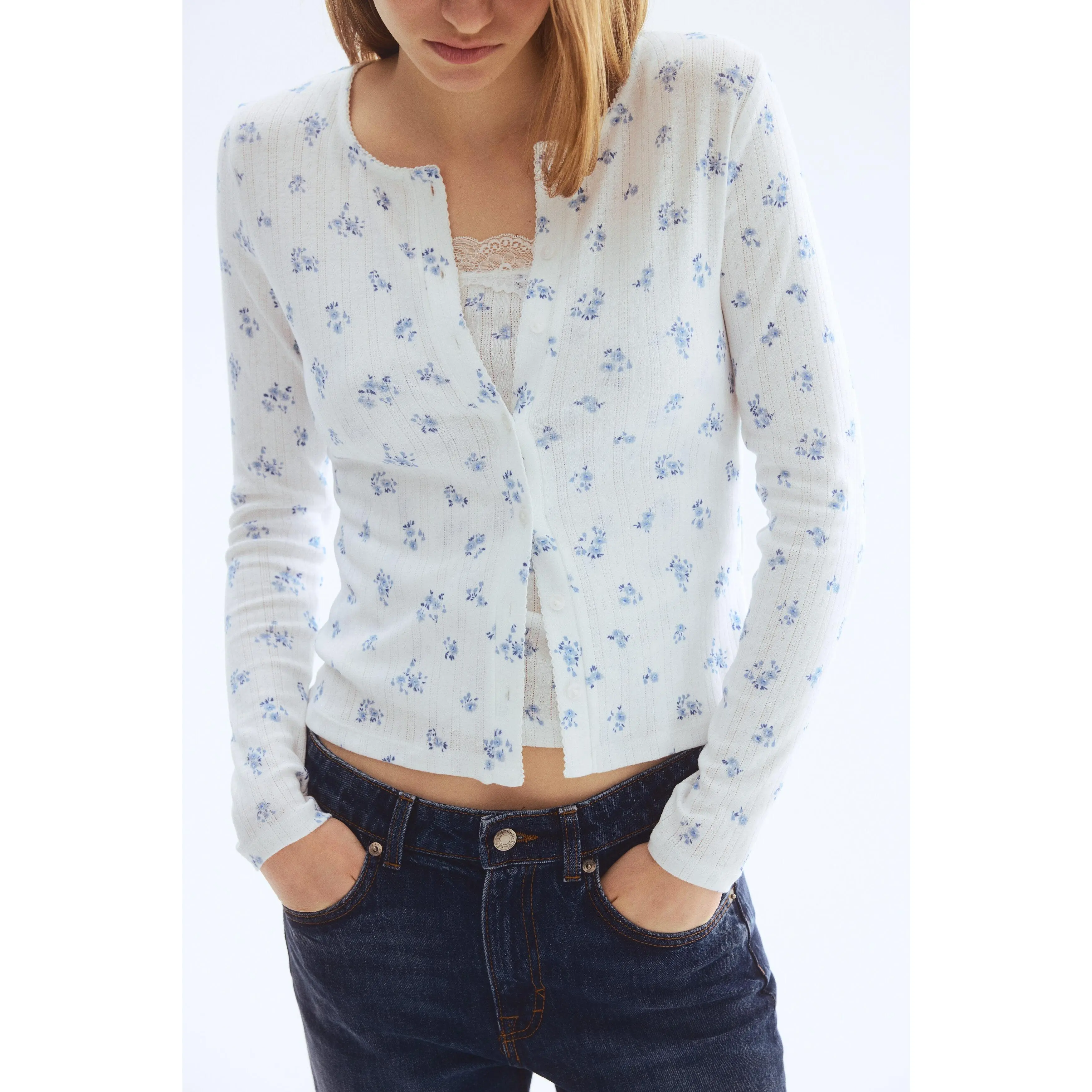 H&M Pointelle jersey cardigan H&M Pointelle jersey cardigan