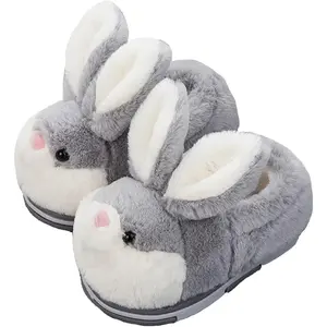 KF5-SK01  Women's Cute Bunny Animals Slippers Interesting Comfortable Furry Slippers Soft Plush Winter season Keep warm Home Slippers