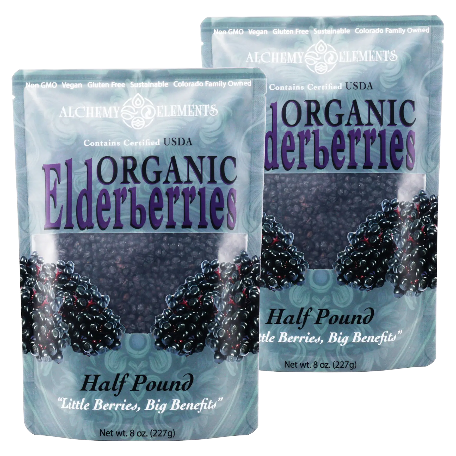 100% Organic Elderberries | Whole Dried | Organic | Natural | Half Pound | Whole Pound| Beverage | Wellness | Herbs | Immune Support | Vitamin White