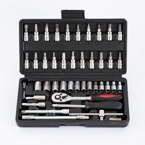 set accessories. Impact Socket Set with Ratchet Handle Large Capacity Metal Hand Toolbox Professional Auto Repair Tool Set tool  kit  set Comprehensive Home Tool Set with Case General Household Tool Set with Storage Mini Ratchet Screwdriver Bit Set