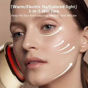 3-in-1 Light Beige Care Device with Warm/Electric Flu/Colored Light - Portable, Rechargeable, USB Charged, Ideal for Home Use, Smooth & Delicate Light Beige Care, Beauty Device|Modern Aesthetic|Rechargeable Battery, Skincare Devices