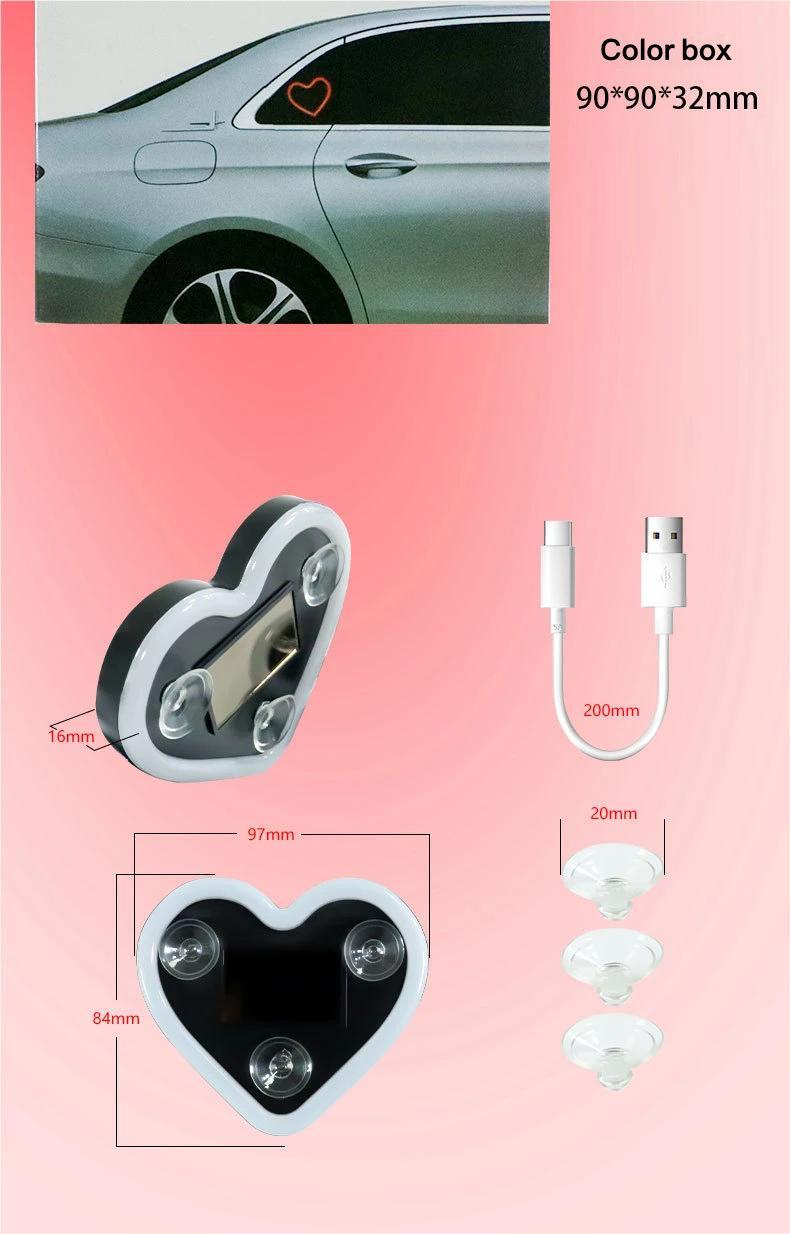 [Holiday Haul] Solar Powered Car Heart Light with Vibration and Light Sensor Multiple Lighting Modes Perfect for Party Gifts and Decorations