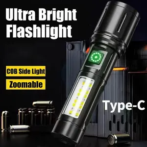 Volixor Portable Zoomable Strong Light LED Flashlight with Gift Box USB Rechargeable Outdoor Camping Hunting Emergency Torch