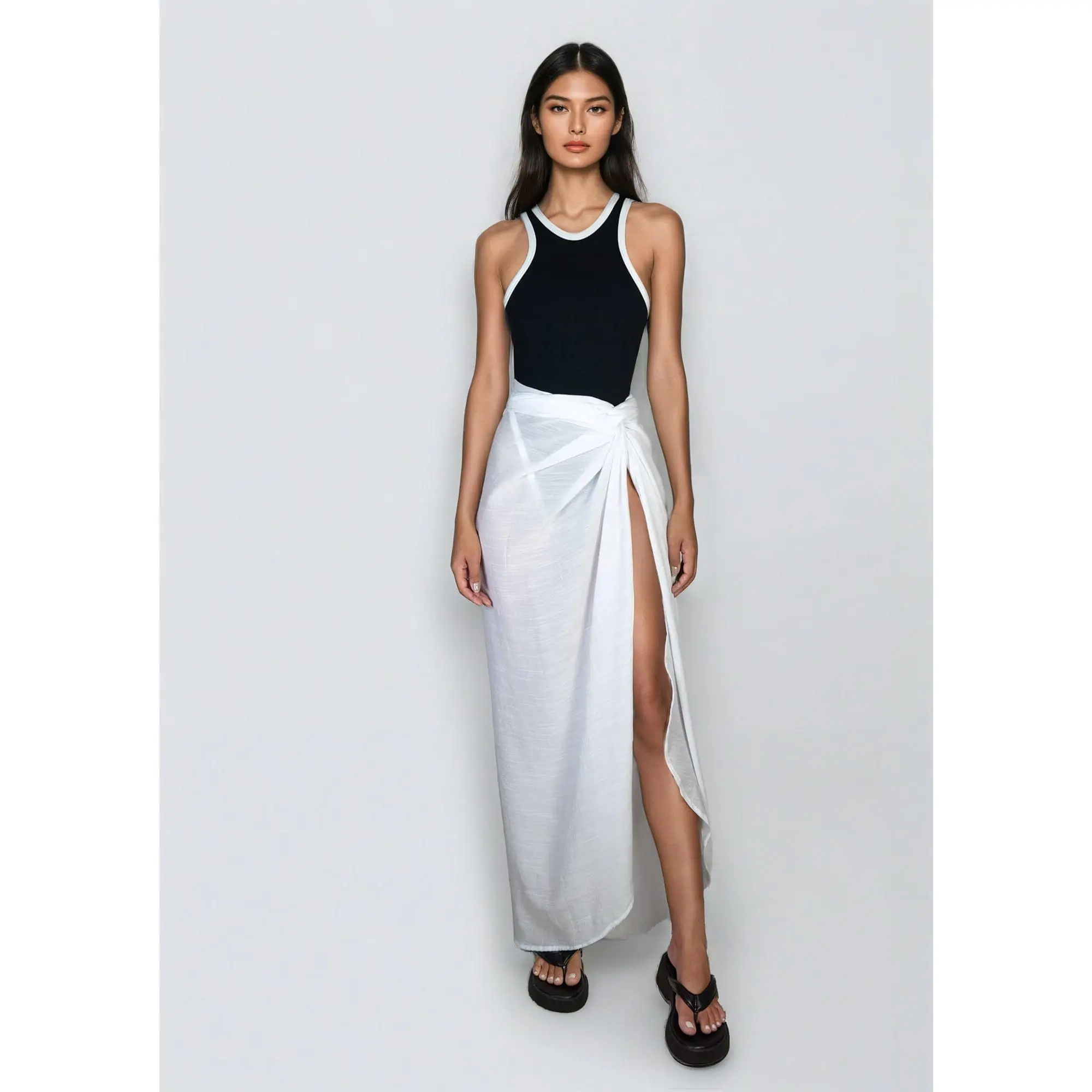 Long Sarong - White