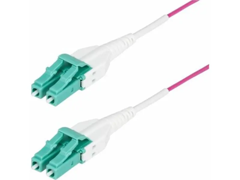 Startech OM4RLCLC3M LC/LC UPC Multimode Fiber Cable - 3m (10ft), 50/125 Fiber Core/Cladding, Aramid Yarn Construction, Individually Tested for Servers & High-Density Installations, 50/125 M Fiber Core/Cladding