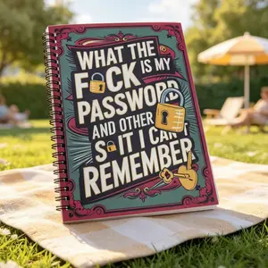 Funny Password Book with Alphabetical Tabs, Large Print Password Tracker Logbook for Seniors & Adults, Secure Login & Password Organizer Notebook for Website Accounts