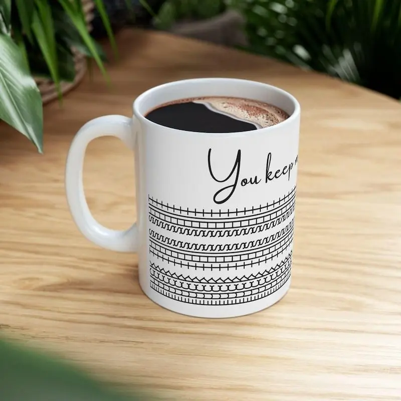 Trendy Hidden Swear Message Mug F*ck This Shit You Keep Me Sane Funny Gift for Coworker Gift for Best Friend Office Humor Gift for Work Bestie