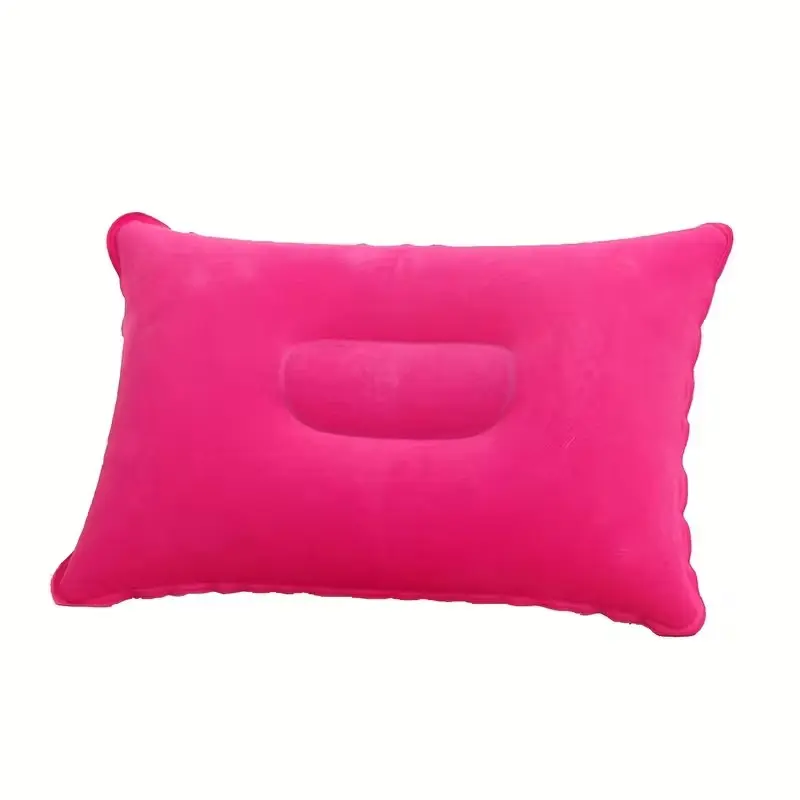 Ultra-Light A4 Size Inflatable Travel Pillow, Small Square Velvety Fabric Air Pillow, Easy Storage, Ideal for Camping, Home Office, Hiking, Nap
