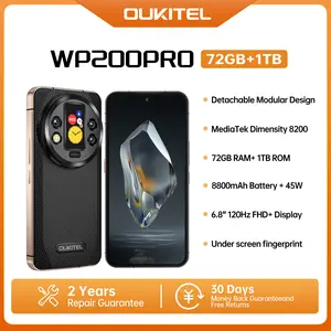 OUKITEL WP200 PRO - 5G Rugged Smartphone Unlocked - 72GB+1TB Android 15 Rugged Phones,108MP Main Camera 6.7"FHD+Display,120Hz,8580mAh Battery,IP68/IP69K Cellphone,5G Dual SIM NFC/OTG/BT5.3/T-Mobile