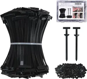 150 Pcs Nylon Universal Cable Tie Buckle - Tie Buckles with Pin & Button Design, Snap Fit Nylon Fastening Clip for Car Daily Repair Bumper Clips