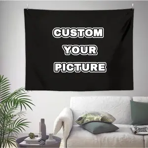 Custom Tapestry Upload Images Banners Personalized Wall Decor Customized Tapestry Flag Poster Banner for Bedroom/Wedding/Birthday Party/Gift Cotton Decorative Decoration Light Linen Print Design Home Goodsvalentine's wall decor flags