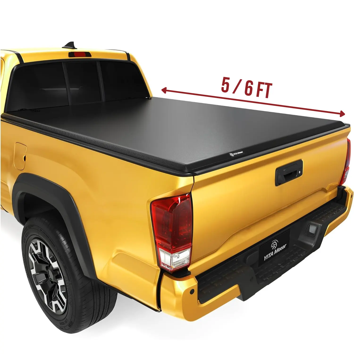 5 / 6 Ft Bed [Fits 2005-2015 Toyota Tacoma] Soft Tri Fold Truck Bed Tonneau Cover