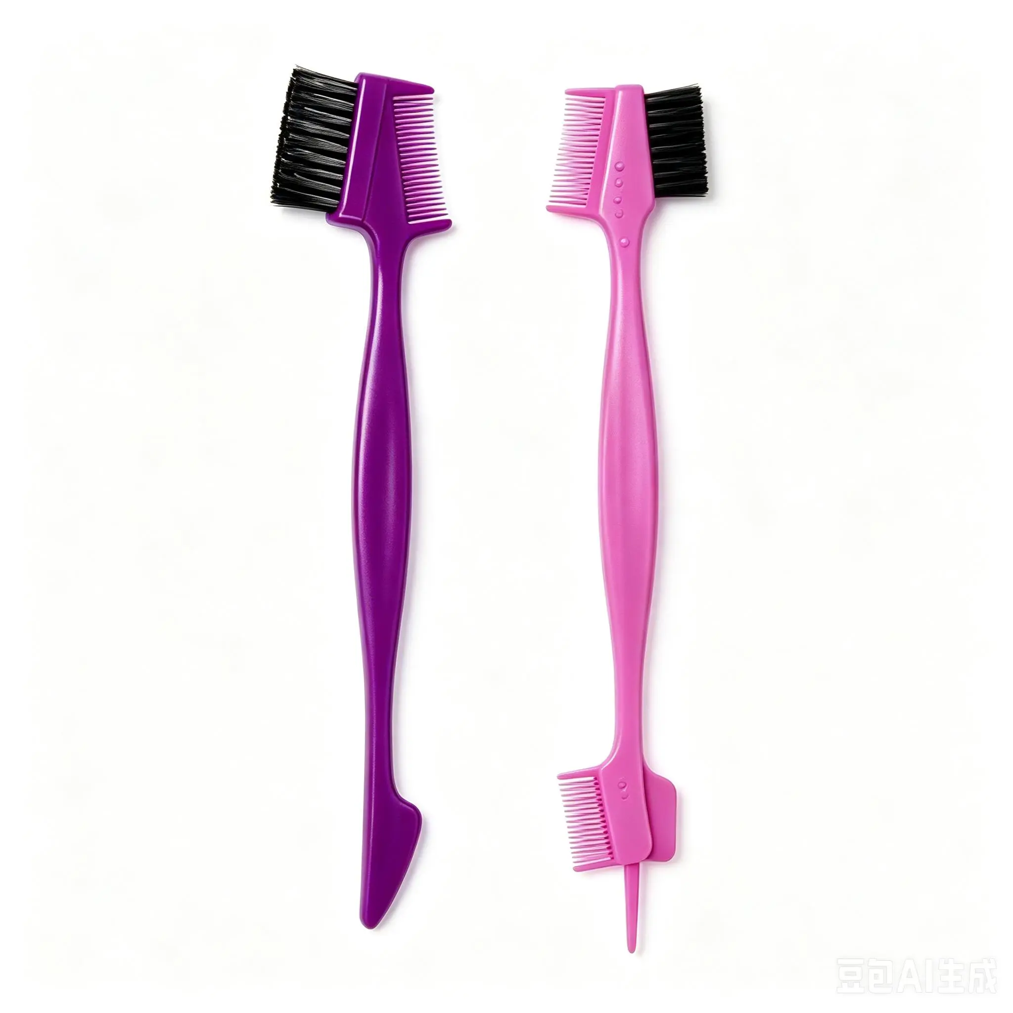 Women's 2-Piece Hair Accessory Set - ABS Material 3-Head & 5-Head Hairline Edge Tools for Human Hair Wigs, Eyebrow Aids for Daily Makeup Eyebrow Coloring Abs
