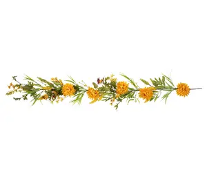 Northlight 5' x 10" Orange Peony Fall Harvest Garland Unlit