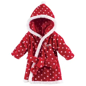 Personalized Plush Baby Bathrobe -Christmas