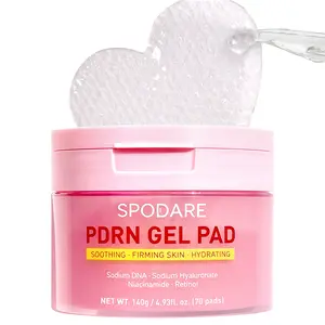 Heart Shape PDRN Collagen Gel Toner Pad – Salmon DNA Korean Toner Pads for Glass Skin, Soothing & Firming | Niacinamide + Collagen | 70 Pads