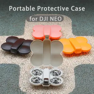 for DJI NEO Drones Protective Case, Available in Black/Grey/Orange/Pink, Plastic, Perfect for Outdoor Sports, Holiday Travel, World Cup, Campus Photography and Party, Free Carabiner | 2 in 1 All-round Protection | Protect Lens and Screen | Portable & Easy