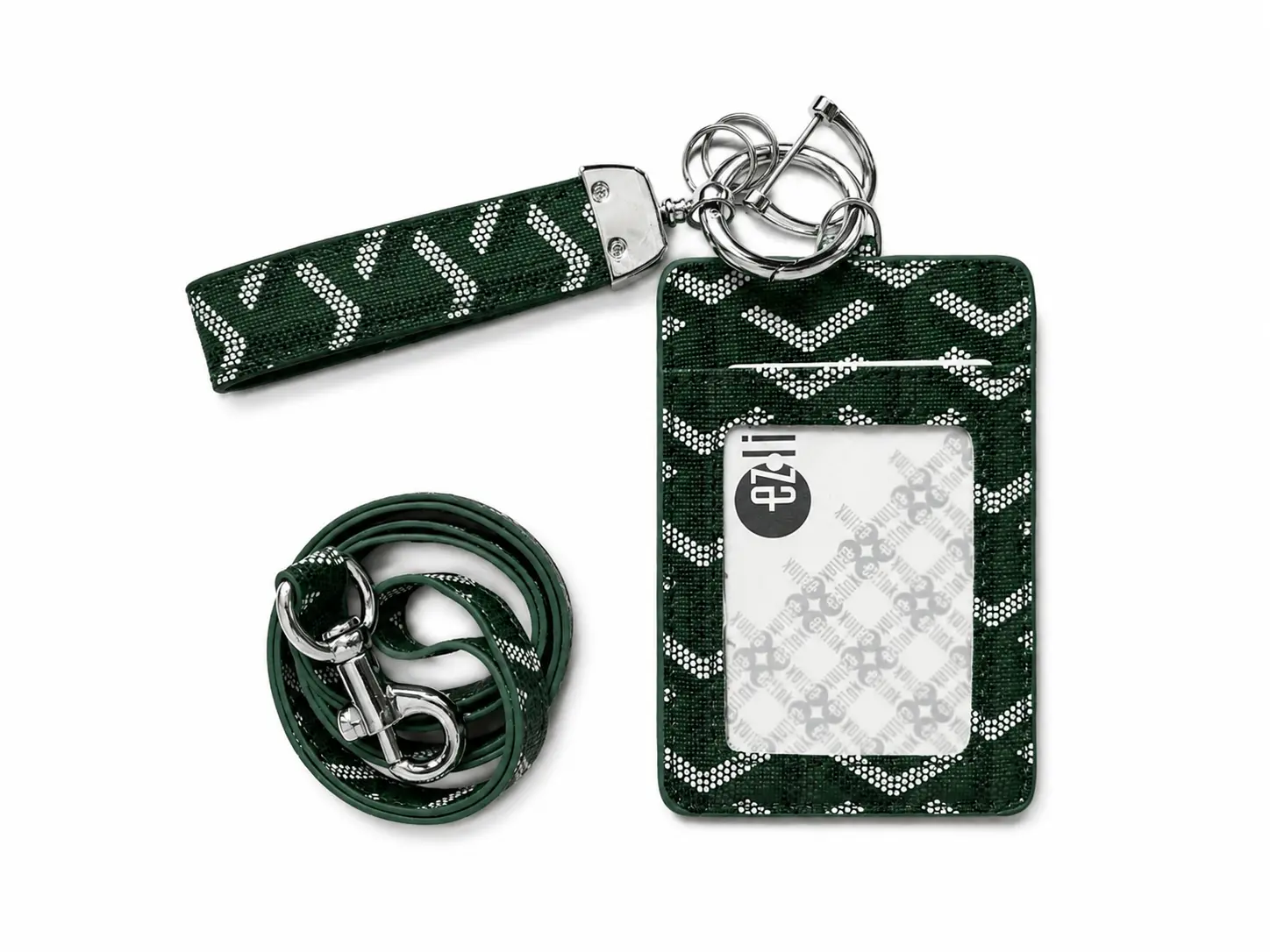 Bag Charm with ID Badge Holder, Decorative Keychain Accessory with Mini ID Sleeve, Portable Bag Pendant for Backpack, Handbag & Tote, Gift for Women & Men