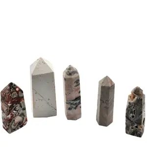Zircon Crystal Tower, Marble Crystal Tower, Magnesite or Calcite Tower, Pink Zebra Jasper Natural Crystal Tower all Smaller in Size Excelt Calcite which is Medium, Zircon with Druzy Everywhere, Calcite with Marbeling