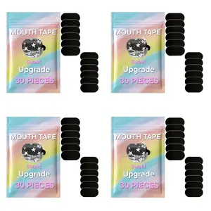 Sweet Mouth Tape 1 - 4 month supply mouth tape, Pink and black , adhesion, 30 - 120 Strips, sports accessories,Gentle