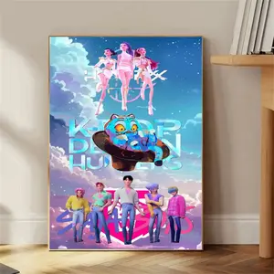 Frameless Huntress Group Fashion Poster Wall Art, HD Canvas Print, Home Decor for Living Room Bedroom, Trendy Art Hanging Painting