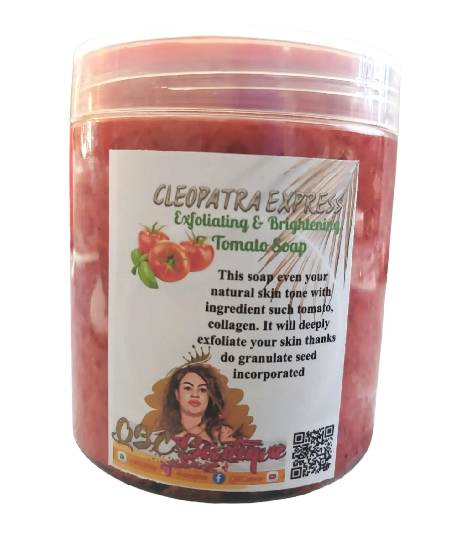 Cleopatra Express Exfoliating & even out tomato soap for dark  & caramel skin