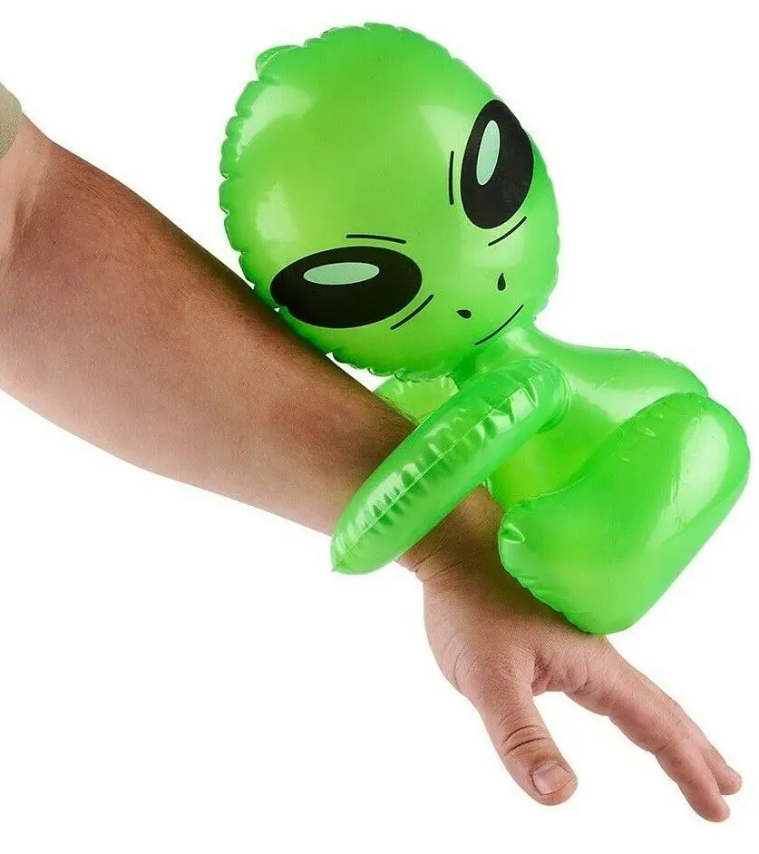 12 Total - Hug Me Alien 12" Inflatable Blow Up Inflate - UFO Space Child Party Decorations
