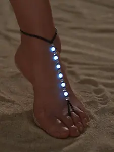 Fashionable Luminous Anklet, Fashion Jewelry for Party, Daily Clothing Decor, Trendy All-match & Exquisite Jewelry for Birthday Gift