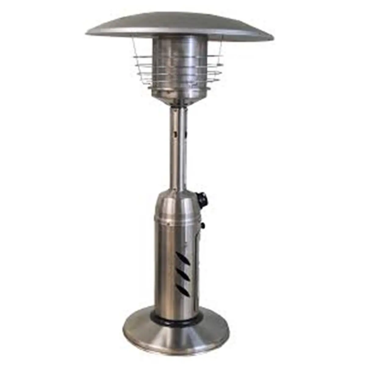212 MAIN 23" Size Outdoor Stainless Steel Tabletop Patio Heater - Traditional Look, Round Shape, Adjustable Temperature, Push-Button Ignition