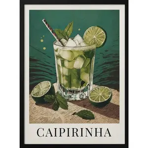 Framed Caipirinha Art by Andreas Magnusson 24x36 Home or Office Decor H48