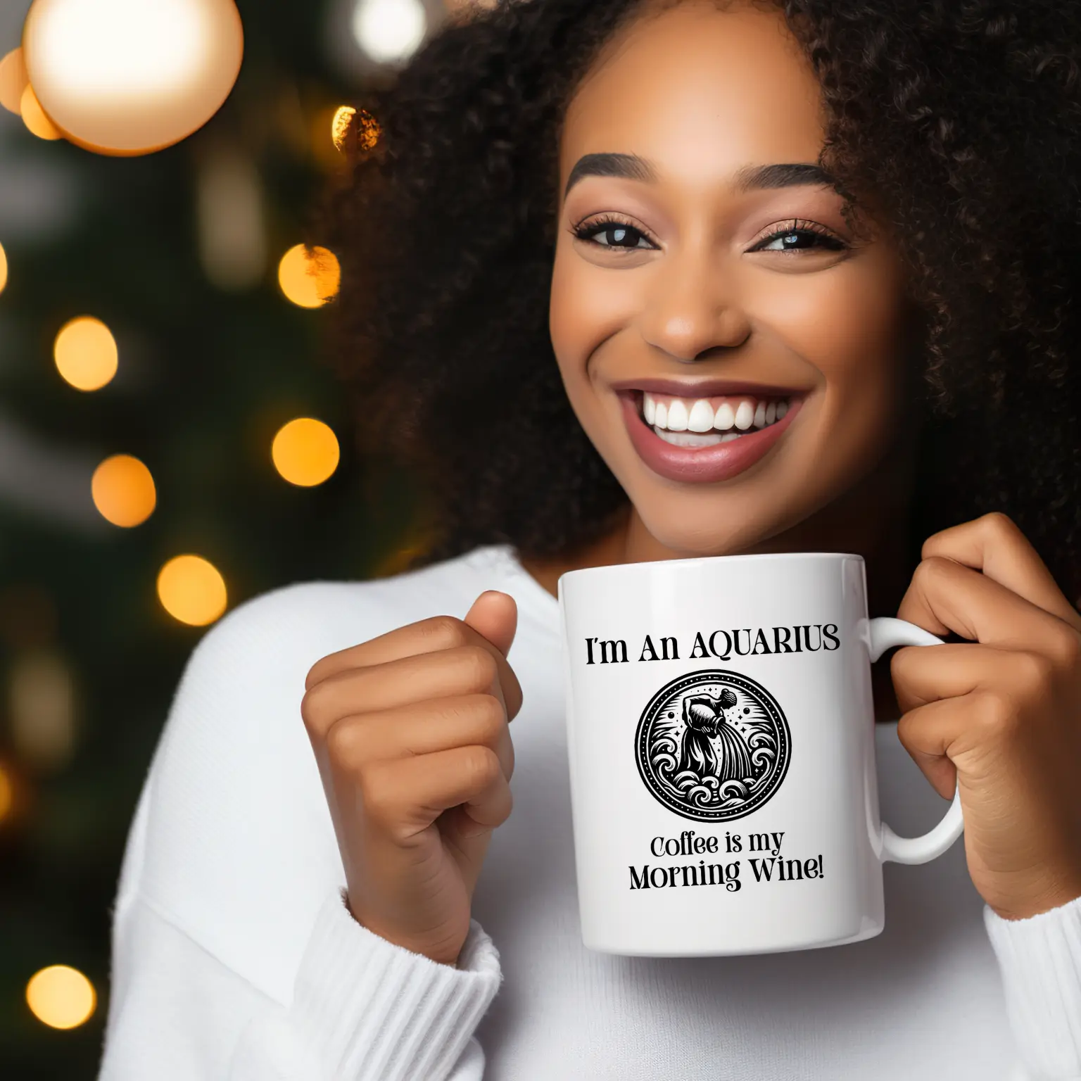 Aquarius Zodiac Horoscope Mug, Astrology Gift for Aquarius, Personalized Coffee Cup, Unique Birthday Present, Zodiac Lover Mug